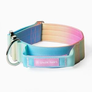 SPARK PAWS Tactical Nylon Dog Collar Adjustable Comfort Collar Medium Pastel